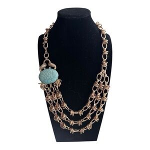 Lilly Pulitzer Goldtone Faux Turquoise Crab Necklace